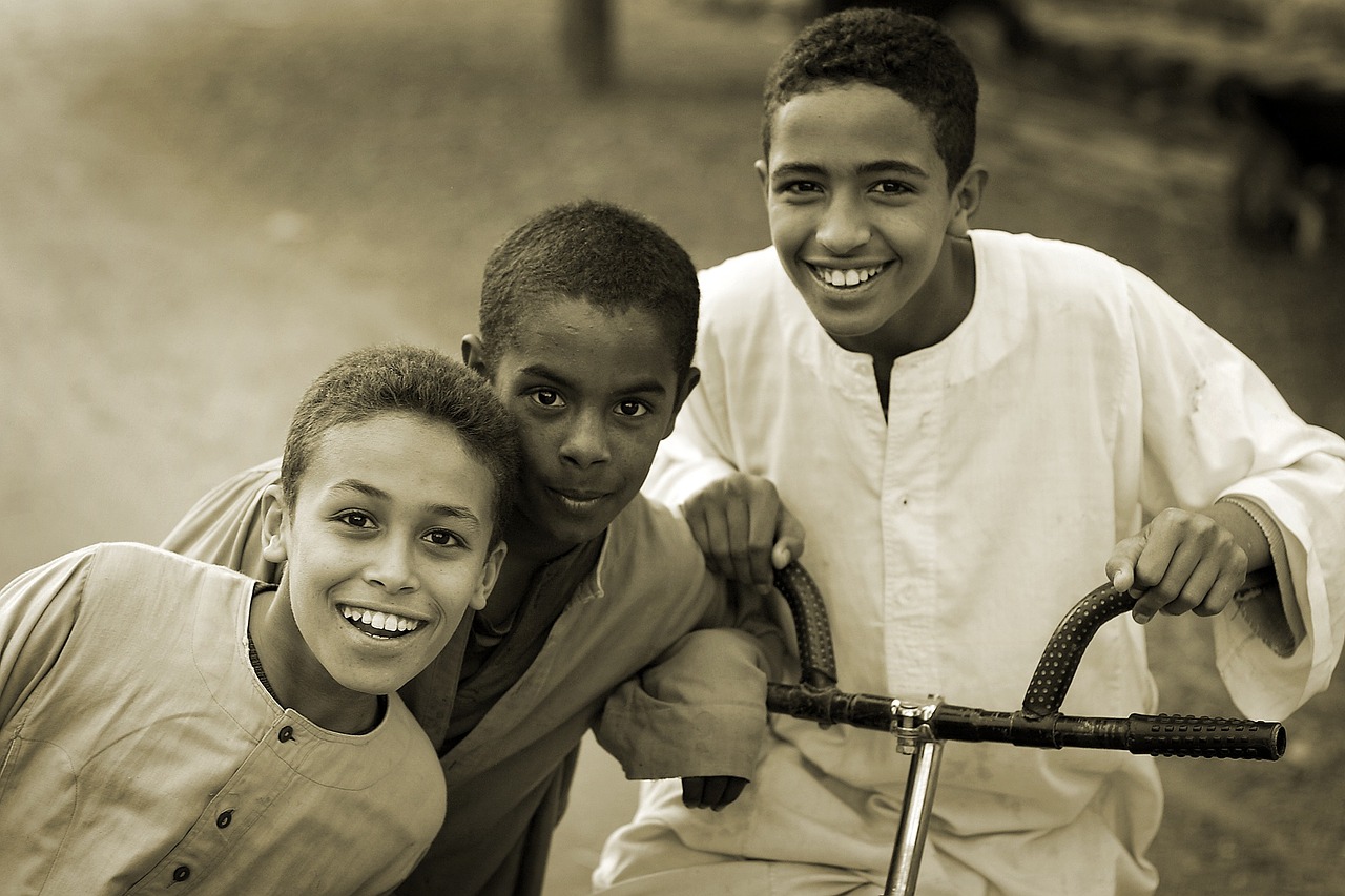 children, happy, group